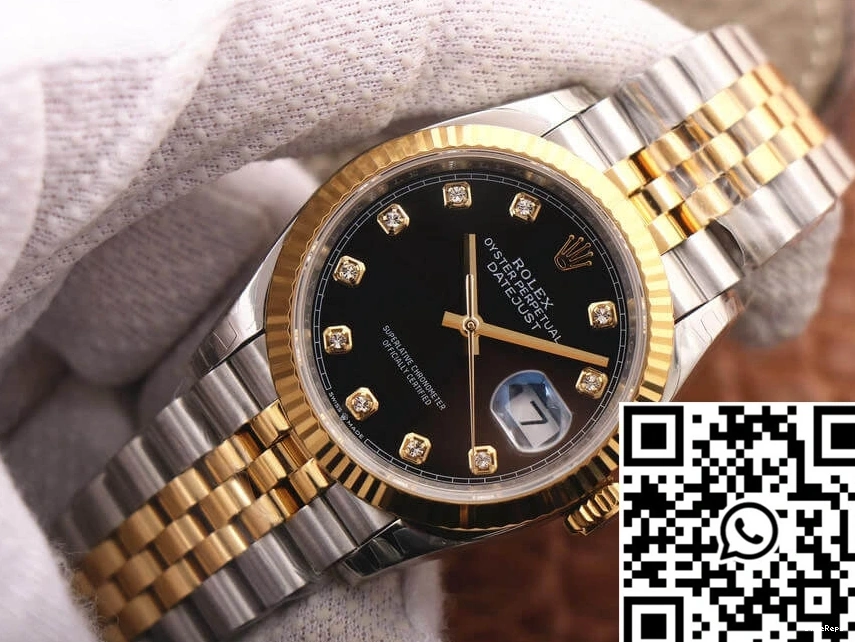 Dial Datejust M126233-0021 EW Diamond Black Factory Rolex 1204